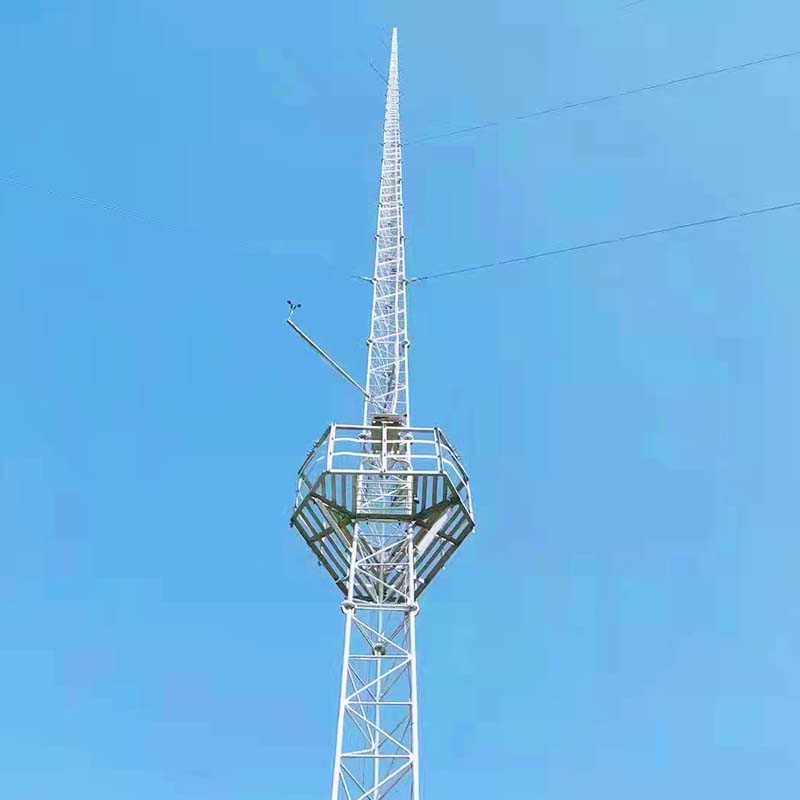 Torre de protección contra rayos de acero con ángulo de 35 metros