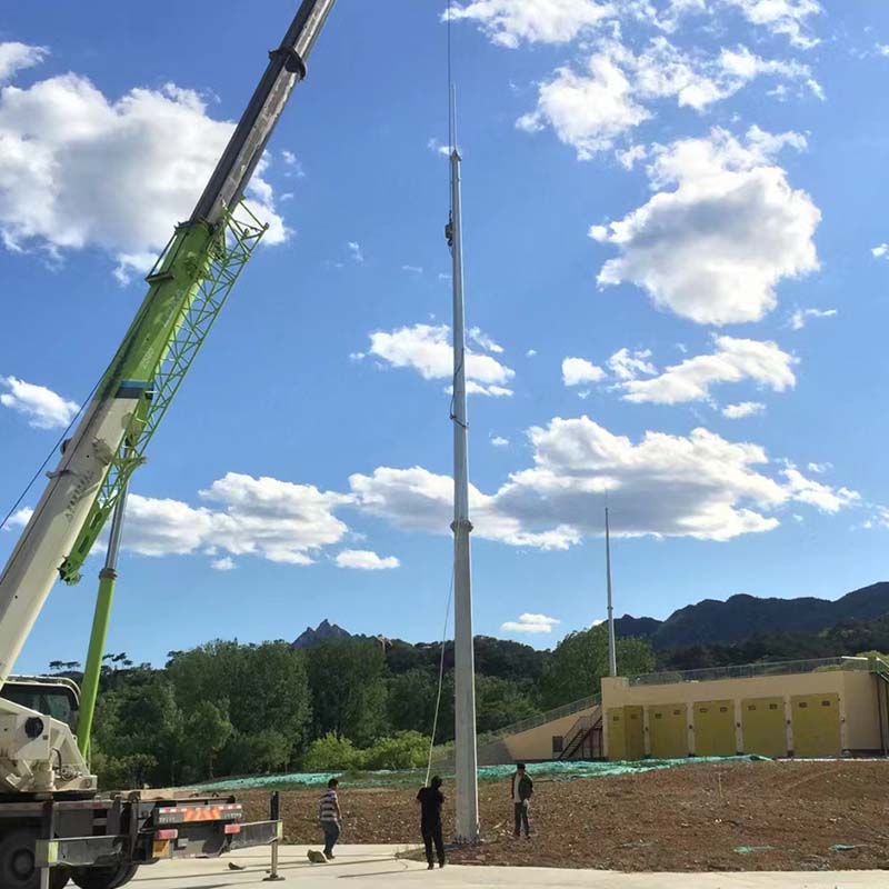 Torre de comunicación móvil de un solo tubo 5G de 32 metros