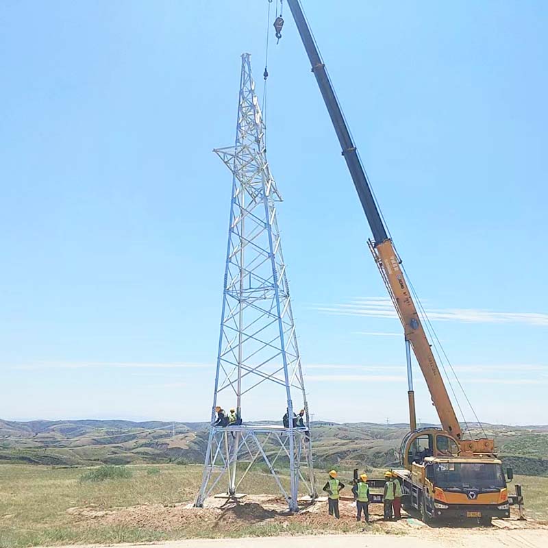 Torre de comunicación de acero con ángulo de tubo único de estación base 5G