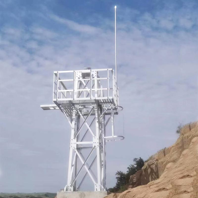 Torre de monitoreo de acero en ángulo