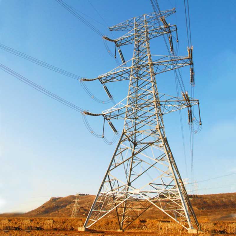 Torre de energía de estructura de acero galvanizado