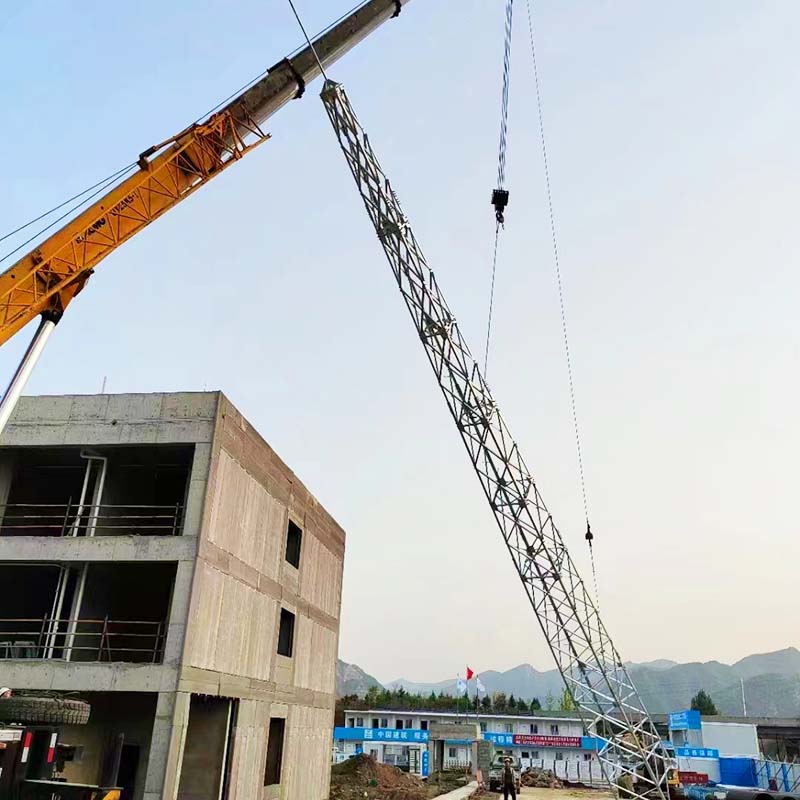 Torre de protección contra rayos de acero galvanizada en caliente de cuatro ángulos GFL