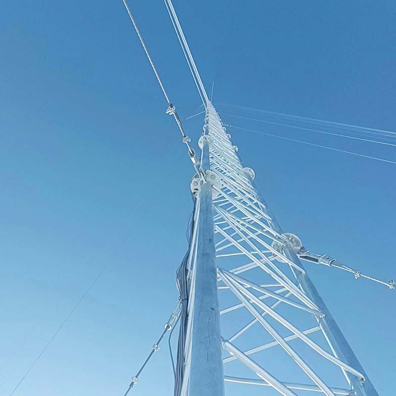 Torre de protección contra rayos de acero redonda galvanizada en caliente GFL