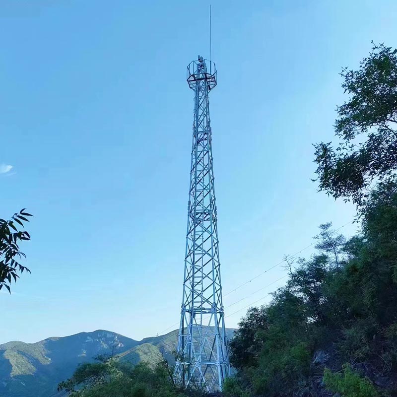 Torre de monitoreo Sentry con estructura de acero en servicio